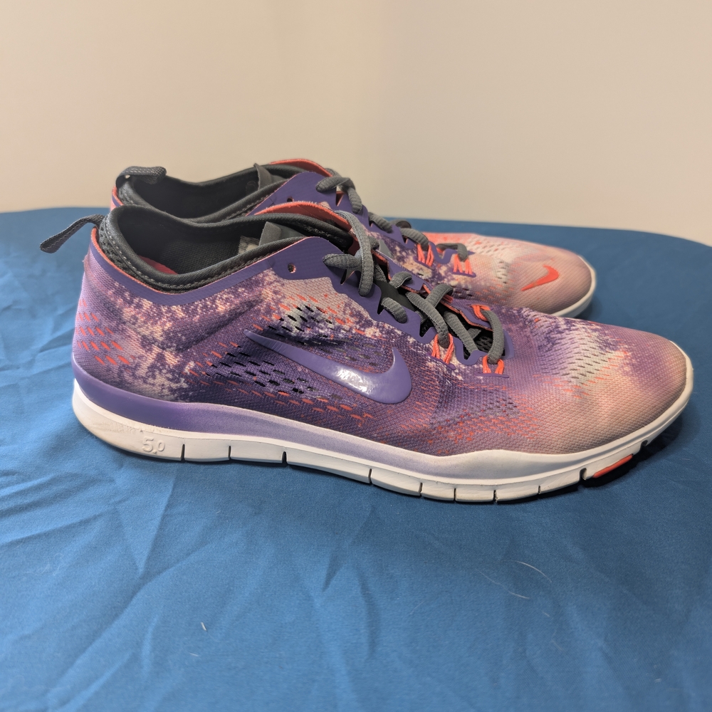 Nike 3TR Fit 4 Purple and Pink Tie Dye Athletic Running Shoes
